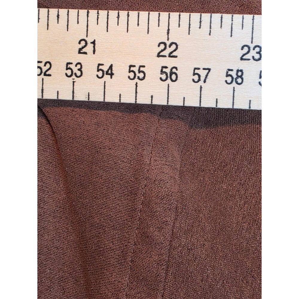 Van Heusen Soft Suede Shirt Mens XL Rust Brown Faux Suede Button Down Distressed - Picture 8 of 12